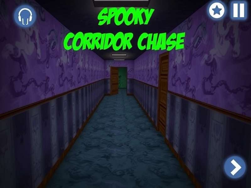 Spooky Corridor Chase Game Screenshot